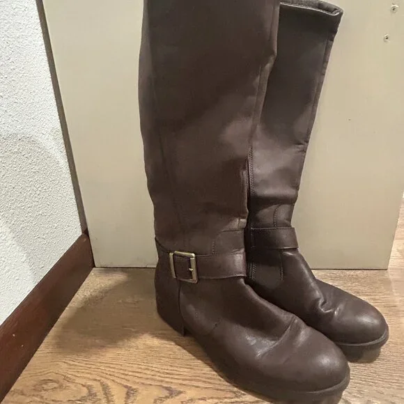 Born BOC Tall Women's Brown Knee High Boots Size 10 Lightly Used - Picture 1 of 9